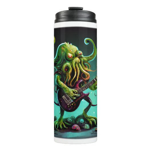 Cthulhu Rock'n Roll Thermal Tumbler Thermosbeker (Voorkant)
