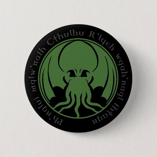 Cthulhu Ronde Button 5,7 Cm (Voorkant)