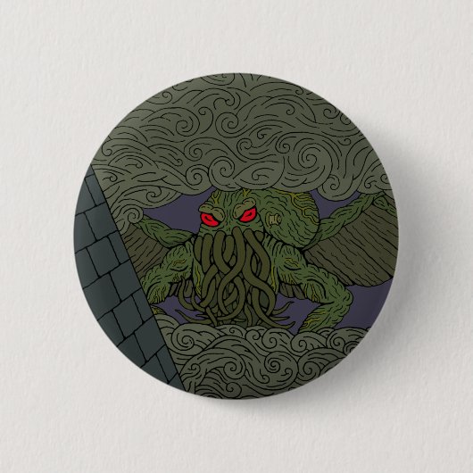 Cthulhu Ronde Button 5,7 Cm (Voorkant)