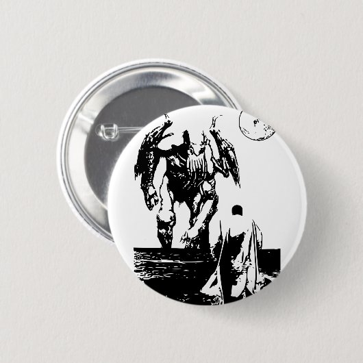 Cthulhu Ronde Button 5,7 Cm (Voorkant /achterkant)