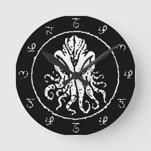 Cthulhu Round Ronde Klok (Voorkant)