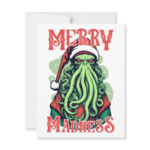 Cthulhu Santa's Merry Madness Gaze XMAS Kaart