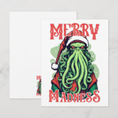Cthulhu Santa's Merry Madness Gaze XMAS Kaart Notitiekaartje (Voorkant / Achterkant)