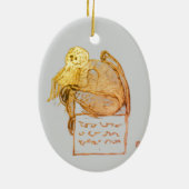Cthulhu-schets door Lovecraft Keramisch Ornament (Achterkant)