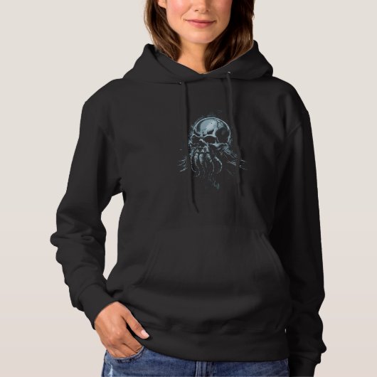 Cthulhu Skull, kosmische horror Mythos Cthulhu Gra Hoodie (Voorkant)