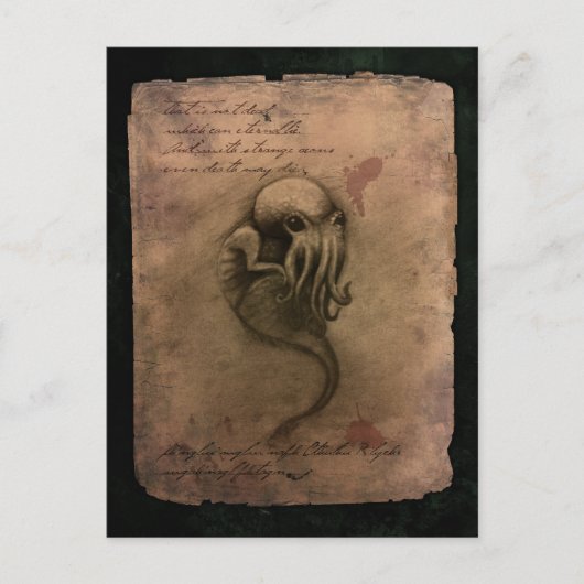 Cthulhu Spawn Briefkaart (Voorkant)