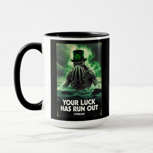 Cthulhu St. Patrick's Dag Je Geluk Is Voorbij Mok (Links)