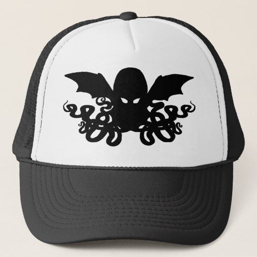 Cthulhu Trucker Hat - Zwart Pet (Voorkant)