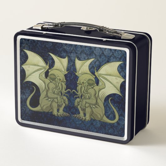 Cthulhu Twins Tin Metal Lunch Box (Achterkant)