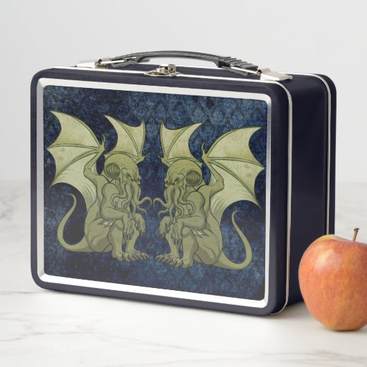 Cthulhu Twins Tin Metal Lunch Box (In situ)