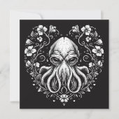 Cthulhu valentijnsdag Lovecraft Horror Hartvormig Kaart (Voorkant)