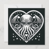 Cthulhu Valentijnskaart Lovecraft Horror Kaart (Voorkant)