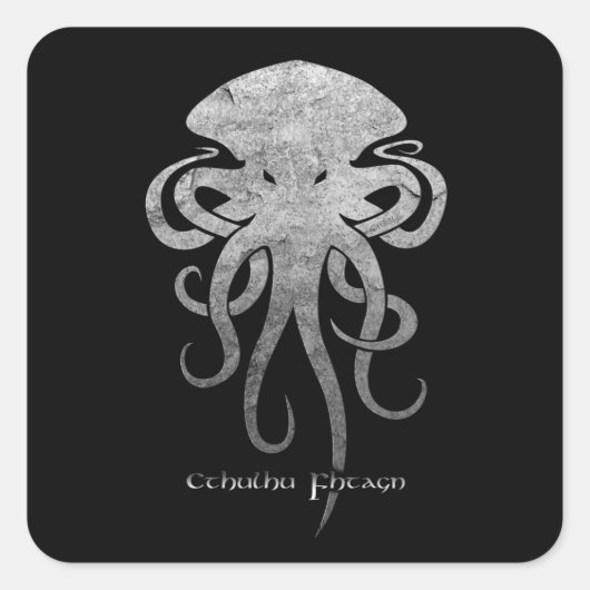 Cthulhu Vierkante Sticker (Voorkant)