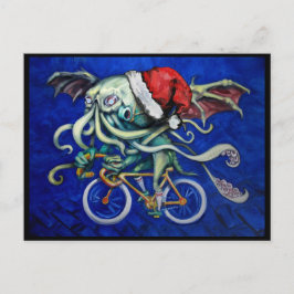 Cthulhu voor Kerstmis Feestdagenkaart