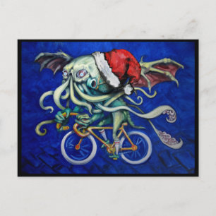 Cthulhu voor Kerstmis Feestdagenkaart