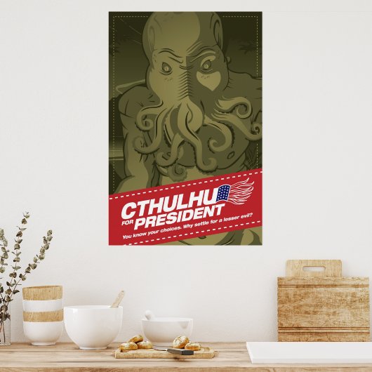 Cthulhu voor Poster van Presidenten (Keuken)
