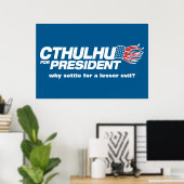 Cthulhu voor Poster van Presidenten (Thuiskantoor)