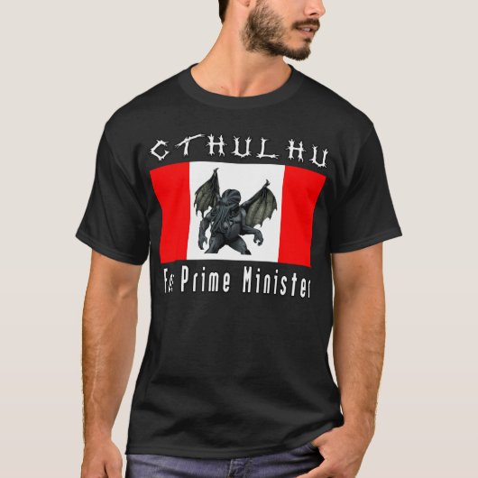 Cthulhu voor premier T-shirt Style 1 (donker) (Voorkant)