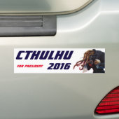 "Cthulhu voor president 2016" Bumpersticker (Op auto)