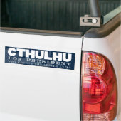 Cthulhu voor President Bumpersticker (Op Truck)
