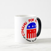 Cthulhu voor President Magische Mok (Voorkant rechts)