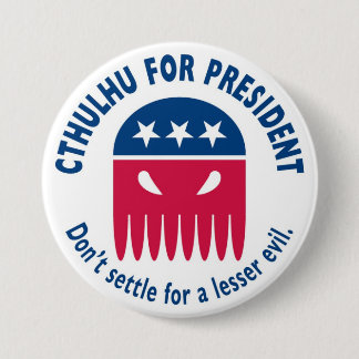 Cthulhu voor President Ronde Button 7,6 Cm