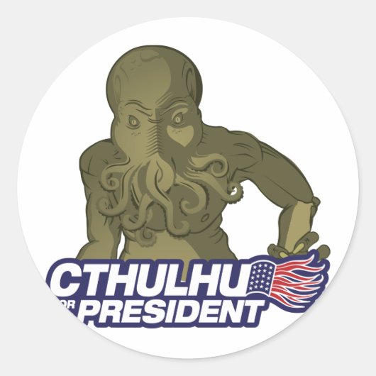 Cthulhu voor President Sticker (Voorkant)