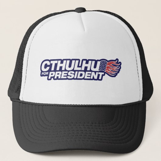 cthulhu voor president trucker pet (Voorkant)