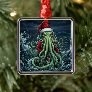 Cthulhu Yuletide-heerschappij Lovecraft Horror Ker Metalen Ornament