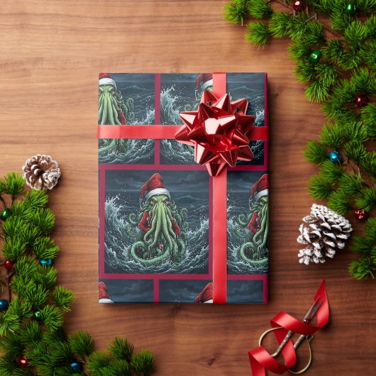 Cthulhu Yuletide Lovecraft Horror Cadeaupapier (Feestdagen Geschenken)