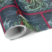 Cthulhu Yuletide Lovecraft Horror Cadeaupapier (Rol Hoek)