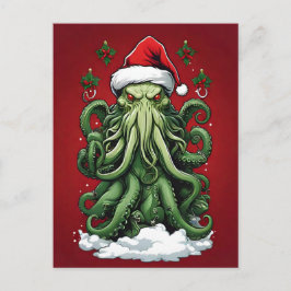 Cthulhu's Yuletide Reign: Een angstaanjagende Kers Briefkaart