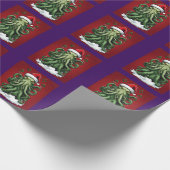 Cthulhu's Yuletide Reign: Een angstaanjagende Kers Cadeaupapier (Hoek)