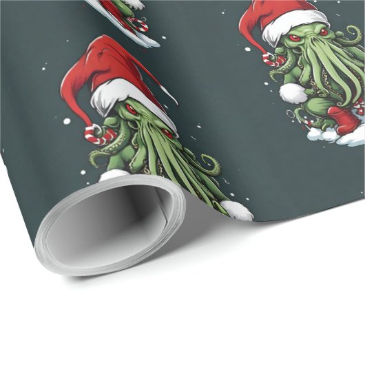 Cthulhu's Yuletide Reign: Een angstaanjagende Kers Cadeaupapier (Rol Hoek)