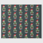 Cthulhu's Yuletide Reign: Een angstaanjagende Kers Cadeaupapier (Vlak)