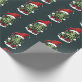 Cthulhu's Yuletide Reign: Een angstaanjagende Kers Cadeaupapier (Hoek)