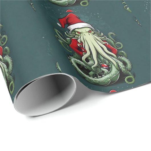 Cthulhu's Yuletide Reign: Een angstaanjagende Kers Cadeaupapier (Rol Hoek)