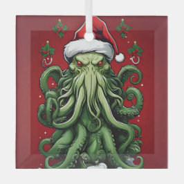 Cthulhu's Yuletide Reign: Een angstaanjagende Kers Glas Ornament