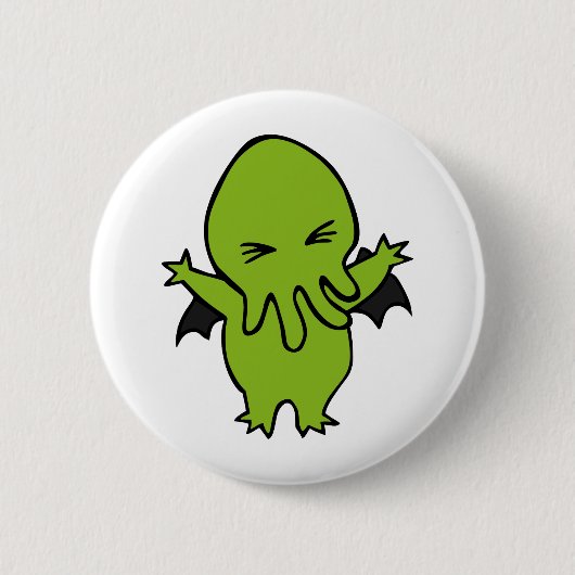 Cthulie Ronde Button 5,7 Cm (Voorkant)