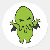 Cthulie Ronde Sticker (Voorkant)