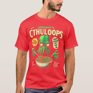 Cthuloops ontbijtgranenparodie voor horrorfans Cth T-shirt