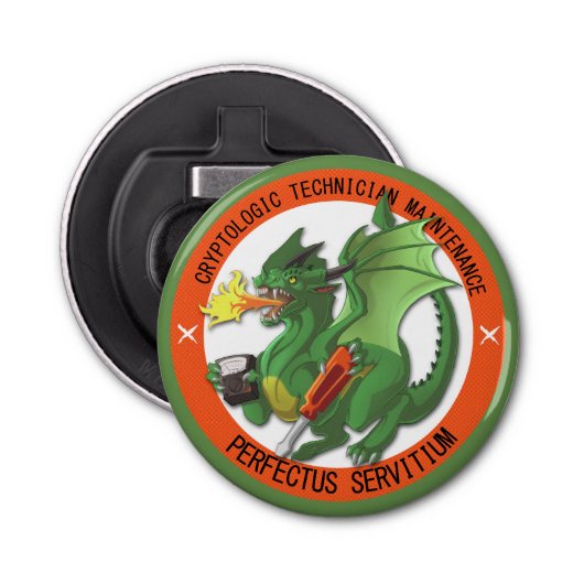 CTM "Tribute" flaconopener Button Flesopener (Voorkant)