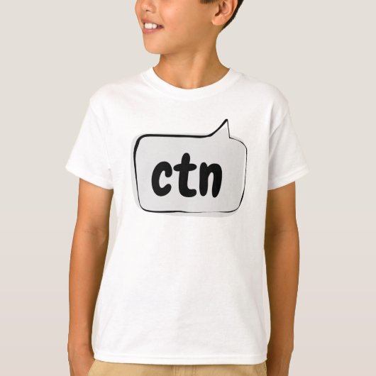 ctn Speech Bubble - Kan nu niet praten T-shirt (Voorkant)