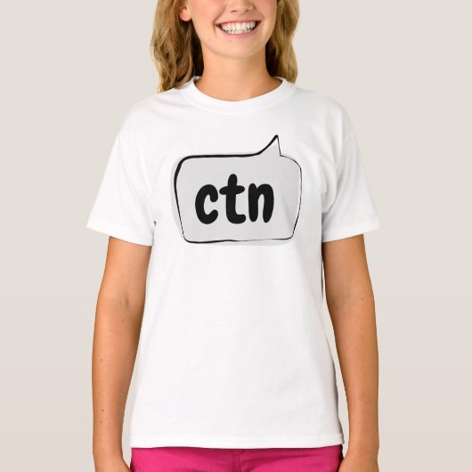 ctn Speech Bubble - Kan nu niet praten T-shirt (Voorkant)