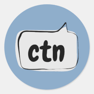 ctn Spraakballon - Kan nu niet praten Ronde Sticker