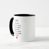 CTO-cadeau – Grappige tech-baas quote ontwerp Mok (Voorkant links)