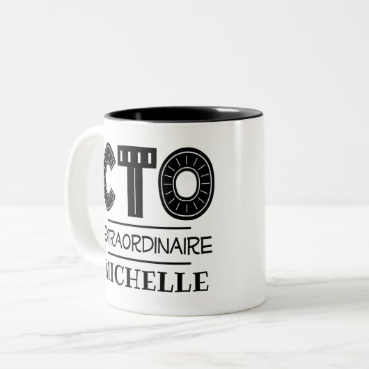 CTO Chief Technology Officer Tweekleurige Koffiemok (Voorkant links)