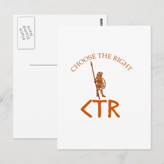 CTR KIES DE JUISTE LDS BYU BRIEFKAART (Voorkant / Achterkant)