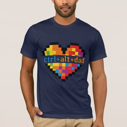 ctrl + alt + dad Geek Dad T-Shirt (Voorkant)