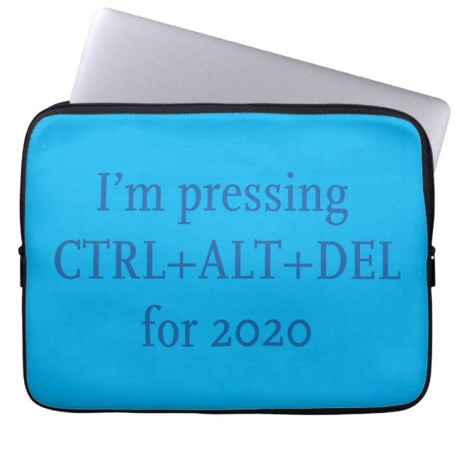 CTRL + ALT + DEL 2020 LAPTOP SLEEVE (Voorkant)